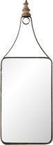 Clayre & Eef Staande Spiegel 18*1*52 cm Bruin Ijzer, Glas Passpiegel