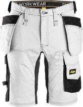 Snickers Korte Broek AllroundWork Stretch Holsterzakken 6141 - Mannen - Wit/Zwart - 56