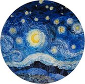 Moodadventures | Muismatten | Muismat Rond Vincent Van Gogh | De Sterrennacht | Rubber | 20x20 cm.