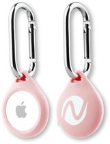 Nexibo Apple Airtag-sleutelhanger - Hoesje - Hanger - Case - Houder - Cover - Siliconen - Roze