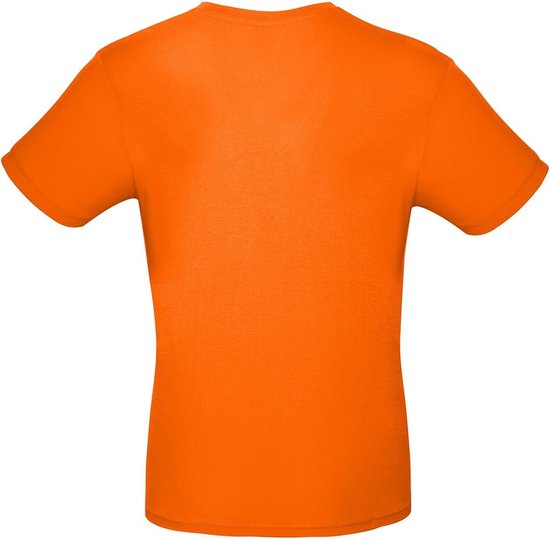 Oranje t-shirt met ronde hals voor heren - basic shirt - katoen - Koningsdag / Nederland supporter XL (54) - Bc