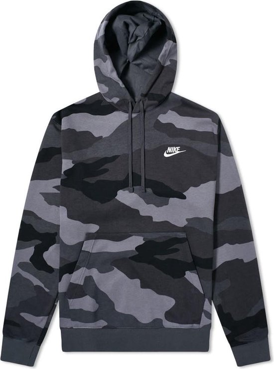 Nike Camouflage Hoodie - Grijs/Zwart - Maat S | bol.com