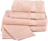 Komfortec Handdoekenset 2x handdoek 50x100 cm + 2x badhanddoek 70x140 cm + 2x washandje 16x21 cm - 100% Katoen - Bloesemroze