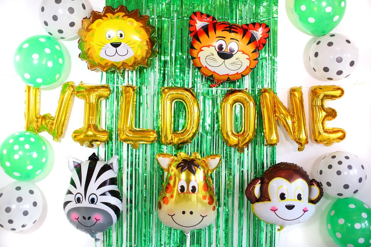 Ensemble de 30 Adorebynat Party Decorations Anniversaire Baby Shower Party Favors EU Une tribu sauvage Animaux de safari Jungle Sticker 