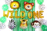 Jungle Decoratie Verjaardag Versiering - Babydouche Thema Pakket voor eerste verjaardagen, kinderverjaardag, safari feest met dieren ballonnen - 1st verjaardag
