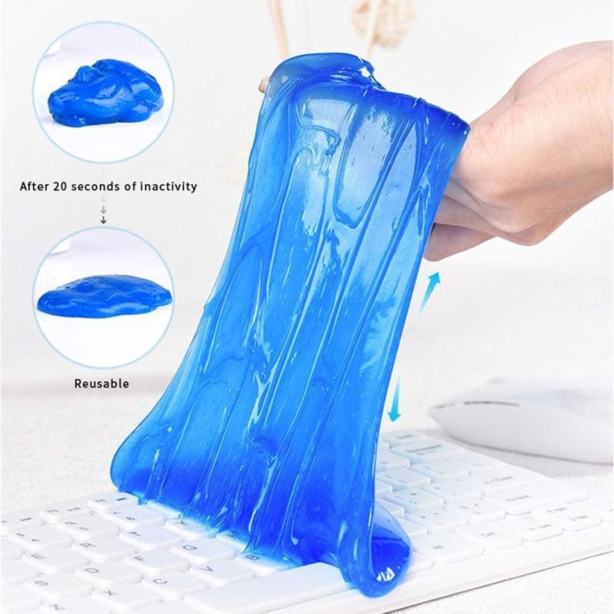 Slime de nettoyage / gel nettoyant - slime - bleu - anti-poussière