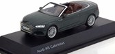 Audi A5 Cabriolet (Donkergroen) (10 cm) 1/43 Audi Collection Dealer model Spark - Modelauto - Schaalmodel - Model auto - Miniatuurauto - Miniatuur autos