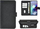 Motorola Moto G100 Hoesje - Bookcase Wallet Zwart Cover
