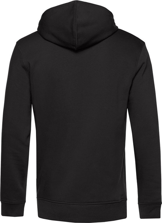 Sweat à capuche noir, dos visible.