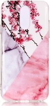 LG Q7 Hoesje - Mobigear - Marble Serie - TPU Backcover - Roze - Hoesje Geschikt Voor LG Q7