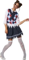 dressforfun - Griezelig schoolmeisje XL - verkleedkleding kostuum halloween verkleden feestkleding carnavalskleding carnaval feestkledij partykleding - 302228