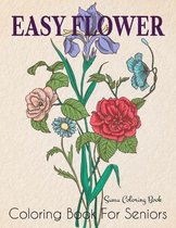 Easy Flower Coloring Book for Seniors