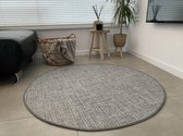 Vloerkleed rond - Grijs - Ø115 cm - voor binnen- en buiten