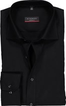 ETERNA modern fit overhemd - poplin heren overhemd - zwart - Strijkvrij - Boordmaat: 44
