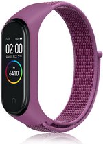Nylon Smartwatch bandje - Geschikt voor  Xiaomi Mi Band 5 nylon bandje - dragon fruit - Horlogeband / Polsband / Armband