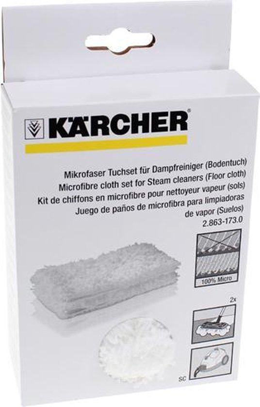 Kärcher Microvezel Vloerdoekenset - 2 stuks - voor alle harde oppervlakken  | bol.com