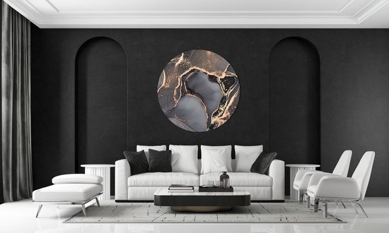 Wandcirkel Mesh Paint | Luxe wanddecoratie | 80 cm | Schilderij | Alcohol verf