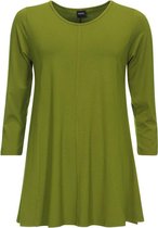 Zazou-shirt-A-lijn-driekwart-mouw-olivegreen