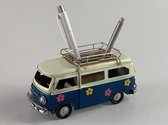 Retro Hippie Bus pennenbak donkerblauw