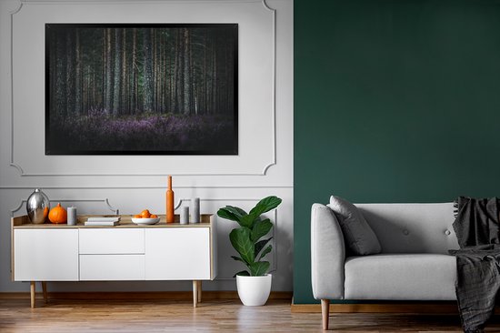 Photo encadrée - Cadre photo Lavande en forêt noir sans passe partout 120x80 cm - Affiche encadrée (Décoration murale salon / chambre)