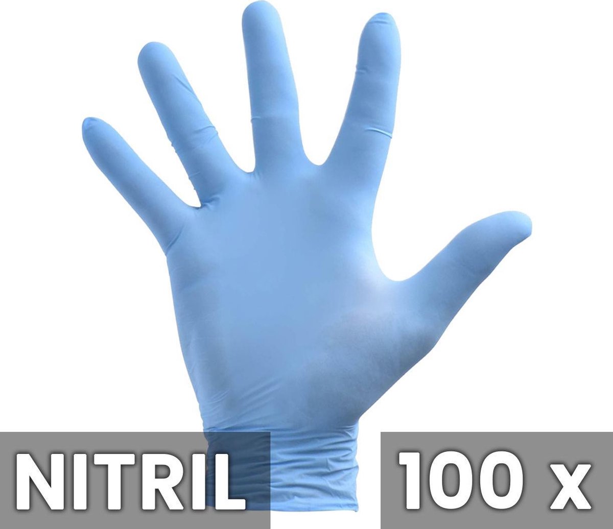 Goedkoopste Wegwerp handschoenen - Nitril handschoenen - Blauw - M - Poedervrij - 100 stuks