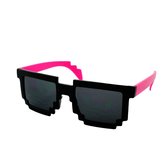 Pixel Zonnebril - Pixel Bril - Thug Life Bril - Feestbril - Gekke Bril - Party Bril - Roze Zwart