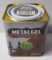 METALGEL, Metaalgel, brons metallic, 750 ml, verft direct over roest