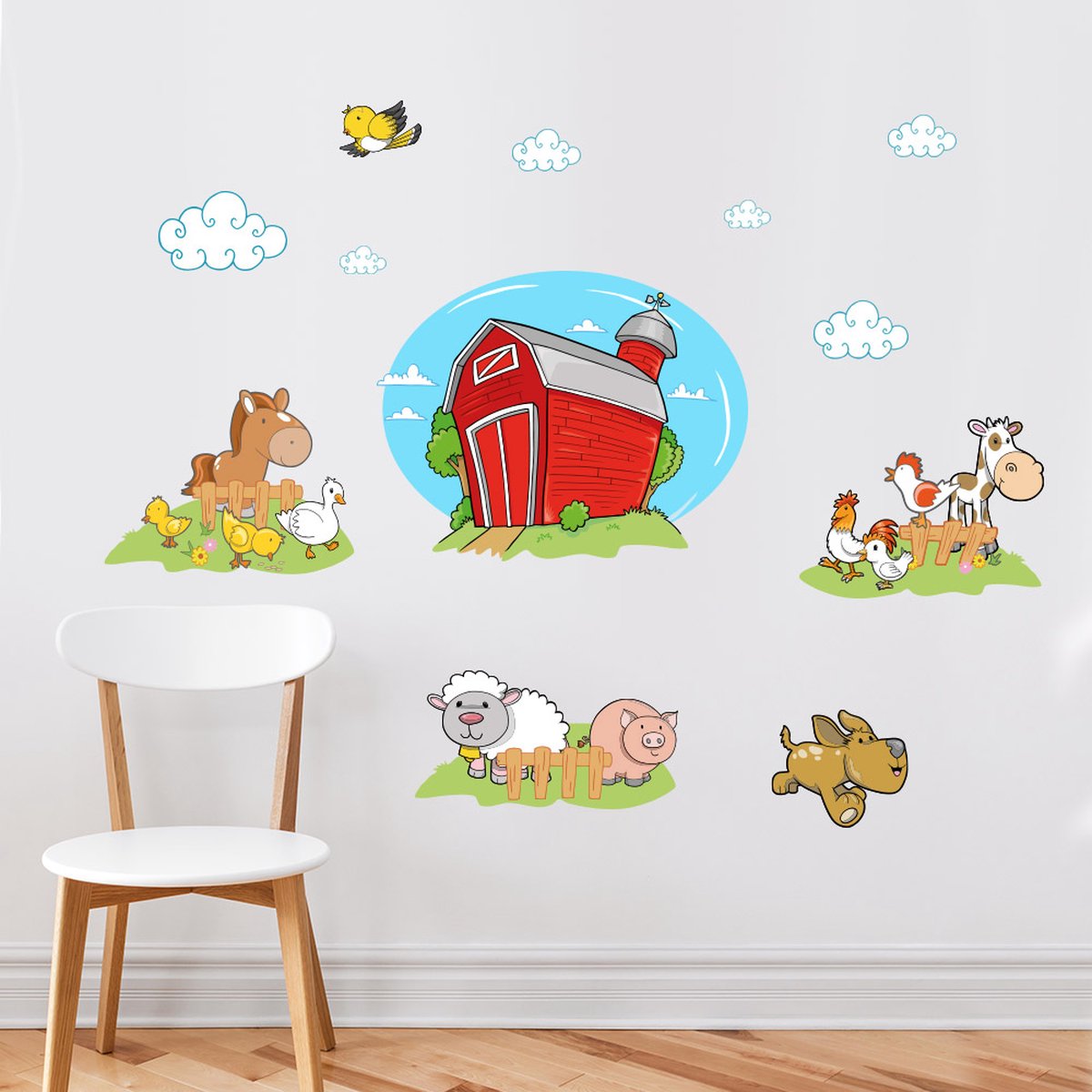 Muursticker dieren boerderij | Dieren stickers voor kinderen | babykamer en kinderkamer accessoires