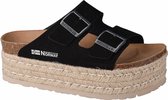 Geographical Norway Sandalias Plataforma Comoda GNW20405-01, Vrouwen, Zwart, slippers, maat: 40 EU