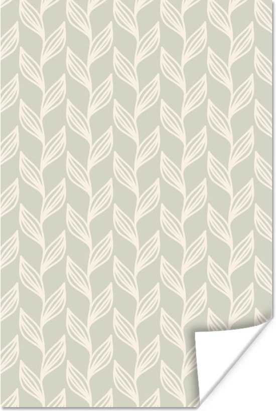 Motif rangées de feuilles 120x180 cm / Poster Fleurs XXL / Groot format!