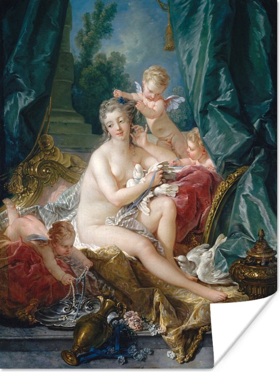 Poster Het toilet van Venus - Schilderij van Francois Boucher