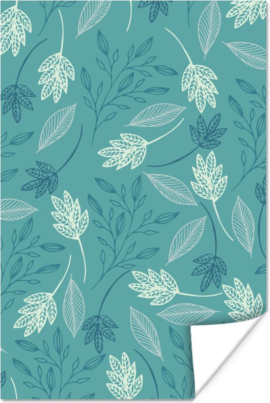 Motif feuilles différentes 120x180 cm / Poster Fleurs XXL / Groot format!