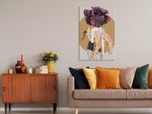 Doe-het-zelf op canvas schilderen - Parrot Woman-40x60