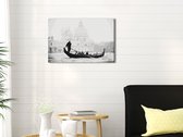 Doe-het-zelf op canvas schilderen - Black and White Venice-60x40