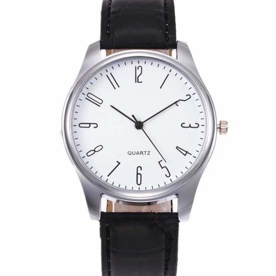 Horloge Alex -zwart bandje-4 cm- Charme Bijoux