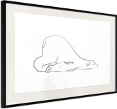 Artgeist - Schilderij - Resting Polar Bear - Multicolor - 90 X 60 Cm