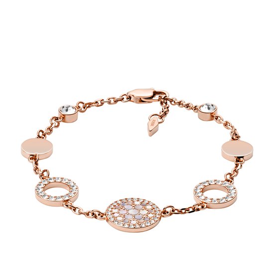 FOSSIL Mosaic Bracelet Rosegold Rose doré