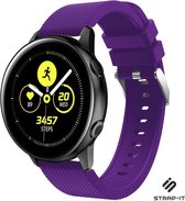 Siliconen Smartwatch bandje - Geschikt voor  Samsung Galaxy Watch Active / Active2 silicone band - paars - Strap-it Horlogeband / Polsband / Armband