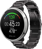 Stalen Smartwatch bandje - Geschikt voor  Polar Unite stalen band - zwart - Horlogeband / Polsband / Armband