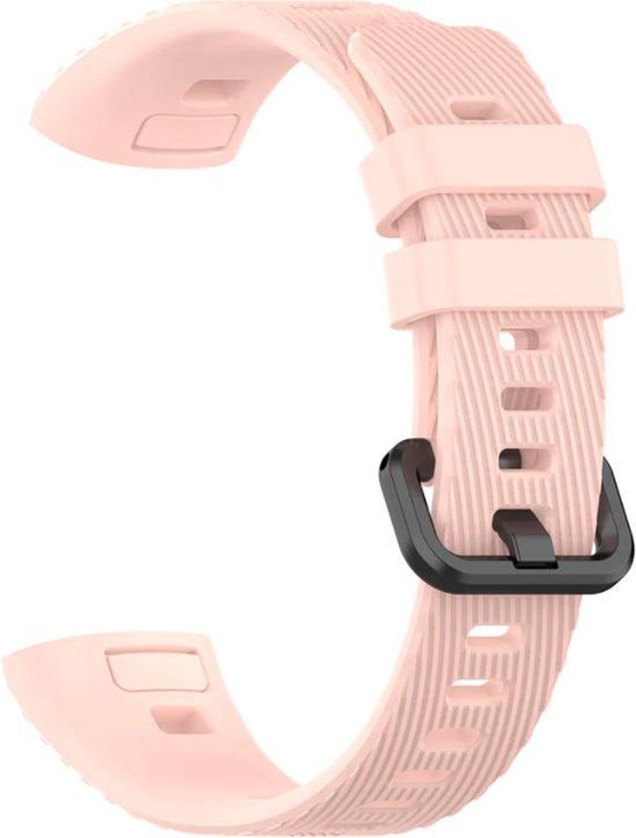 Siliconen Smartwatch bandje Geschikt voor Huawei band 3 4 Pro silicone band roze. bol