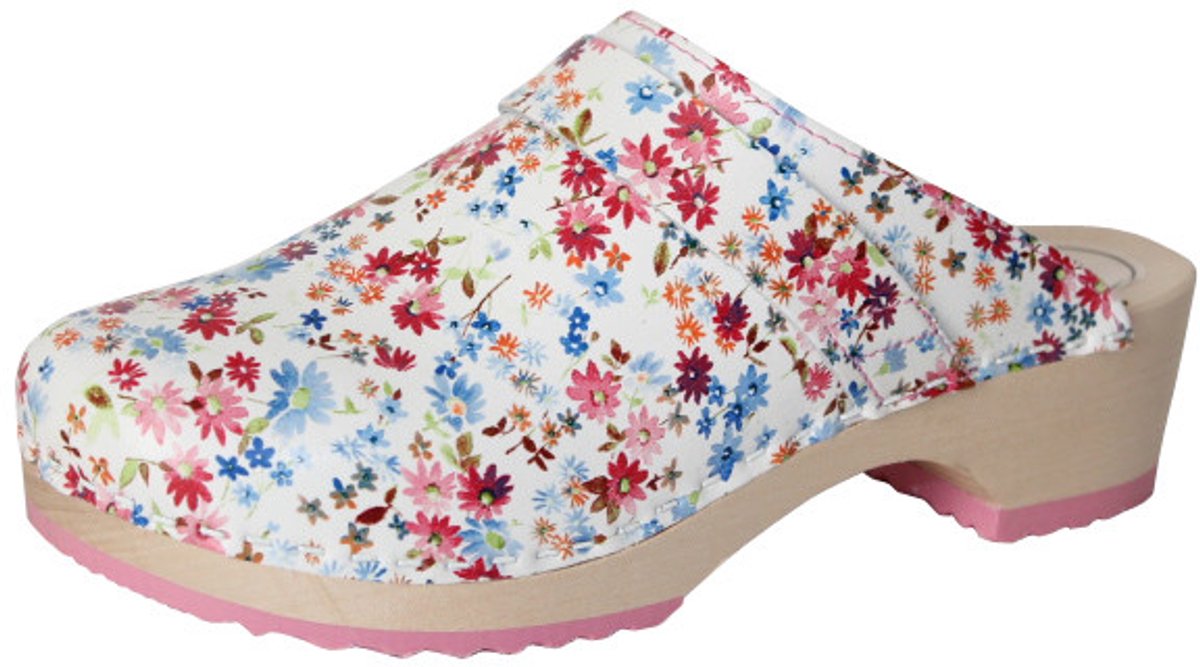Ideale Huis Clog Wit Bloem | BigHorn 6006 | Maat 42