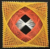 JGJ String Art (spijkerkunst) 3D wit/orange/oker (string it DIY)