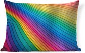Sierkussens - Kussen - Regenboog gekleurd papier - 60x40 cm - Kussen van katoen