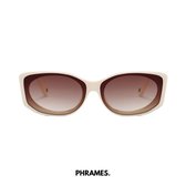PHRAMES® - Anura Creamy Vanilla – Zonnebril – Gepolariseerd – Dames - UV400 - Vintage - Compleet met beschermhoes en lensdoekje