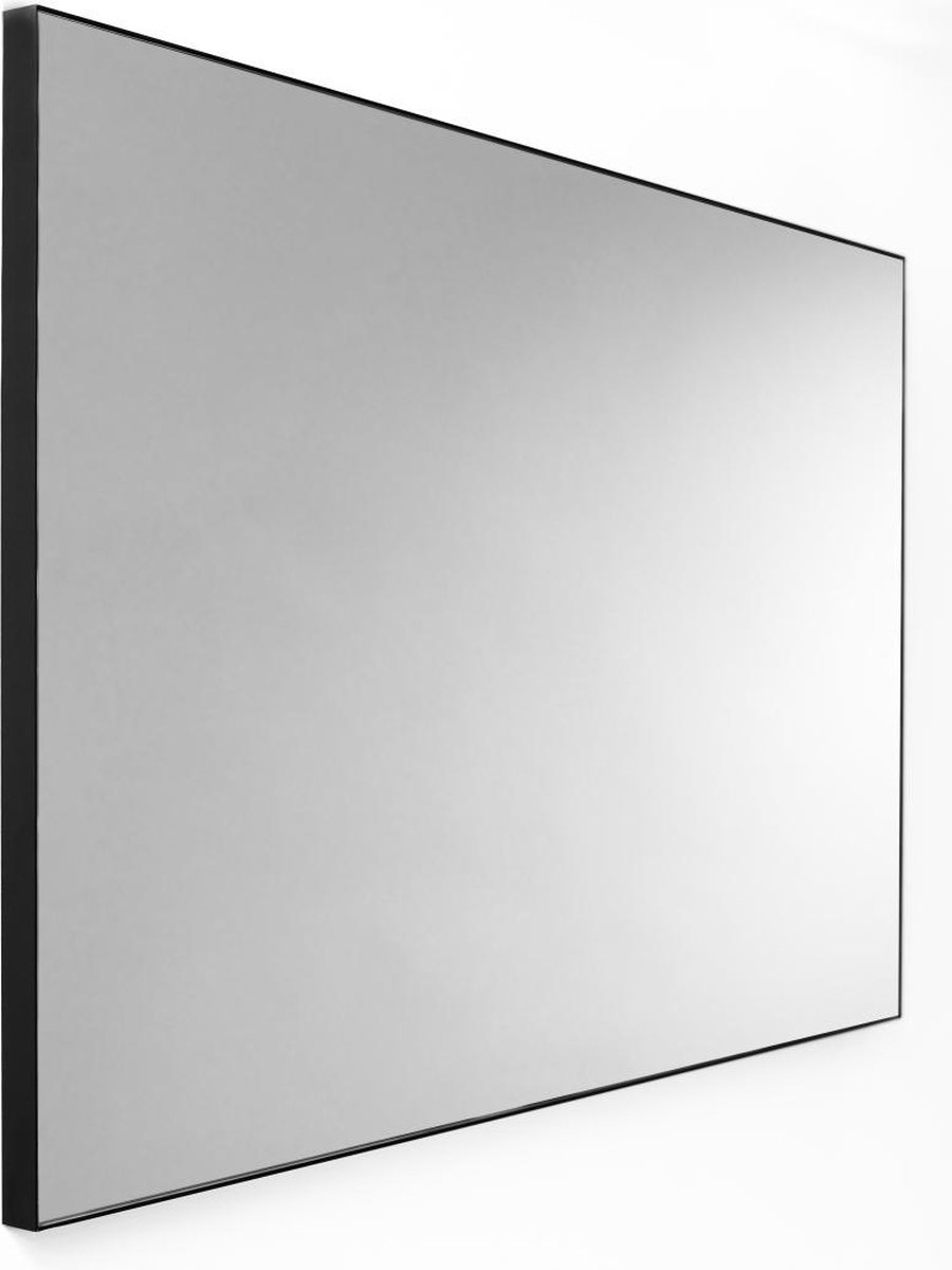 Wandspiegel Van Marcke Frame Zonder Verlichting 120x70 cm Glas En Zwart Aluminium Kader