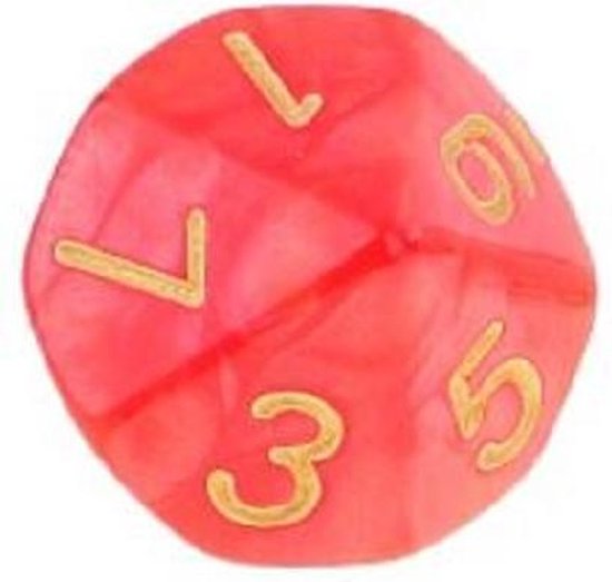 Thumbnail van een extra afbeelding van het spel 10-Kantige Dobbelsteen (SET van 10 STUKS) - D10 - Rood Goud - Hoge Kwaliteit - 10 Zijdige Dobbelsteen - Stipco