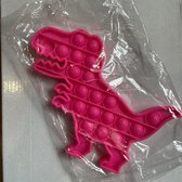 Fidget Toys- Popit - Pop it - Dino -Dinosaurus - Neon Pink - Roze