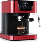 Klarstein Arabica koffiezetapparaat - Espressomachine met stoompijpje - Volautomatische koffiemachine - 15 bar - Watertank 1,5 liter - Verwarmd oppervlak voor kopjes - Rood