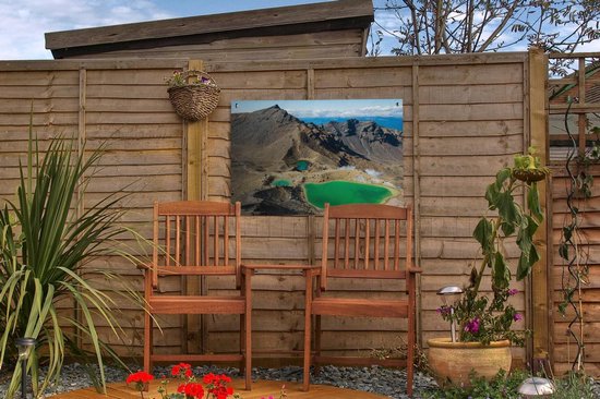 Petit lac du parc national de Tongariro en Nouvelle-Zélande Affiche de jardin 60x40 cm - petit - Toile de jardin / Toile d'extérieur / Peintures pour l'extérieur (décoration de jardin)