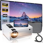 Bol.com Beamer Projector input tot Full HD - Incl. Projectiescherm + Draagtas + HDMI Kabel + AAA-Batterijen - Mini Beamer - Beamer Projector aanbieding Bol.com Beamer Projector input tot Full HD - Incl. Projectiescherm + Draagtas + HDMI Kabel + AAA-Batterijen - Mini Beamer - Beam... aanbieding